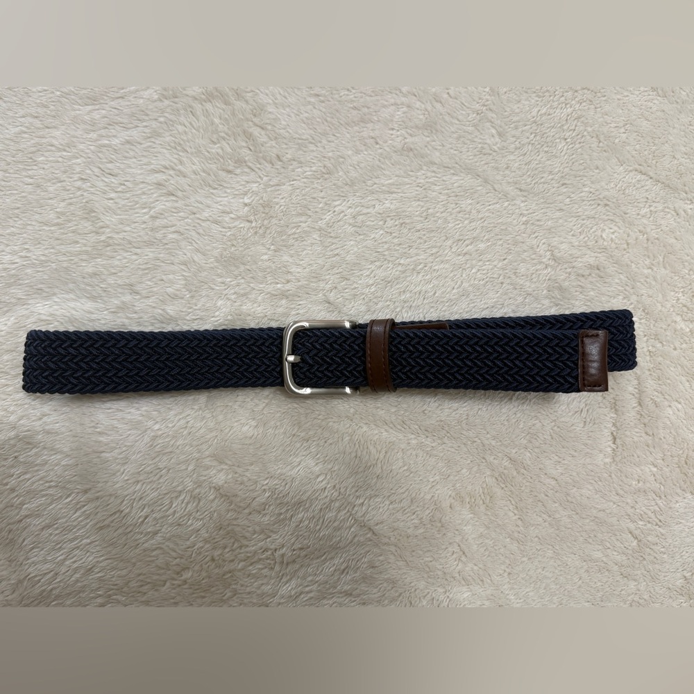 Cat & Jack Navy and Brown Kids Woven Belt